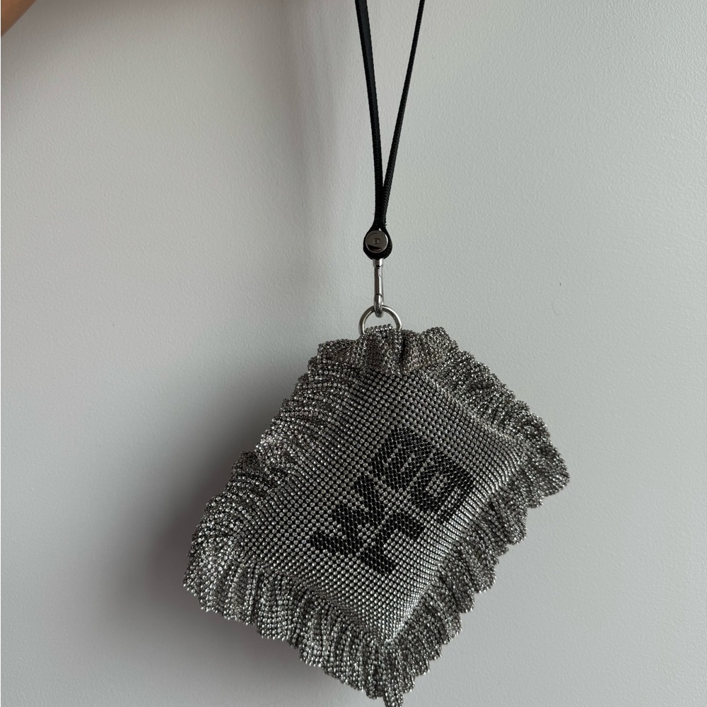 Alexander Wang Pillow Wristlet with All Over Crystal